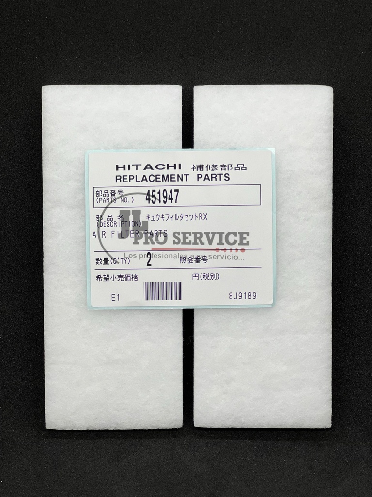 AIR FILTER PARTS HITACHI
