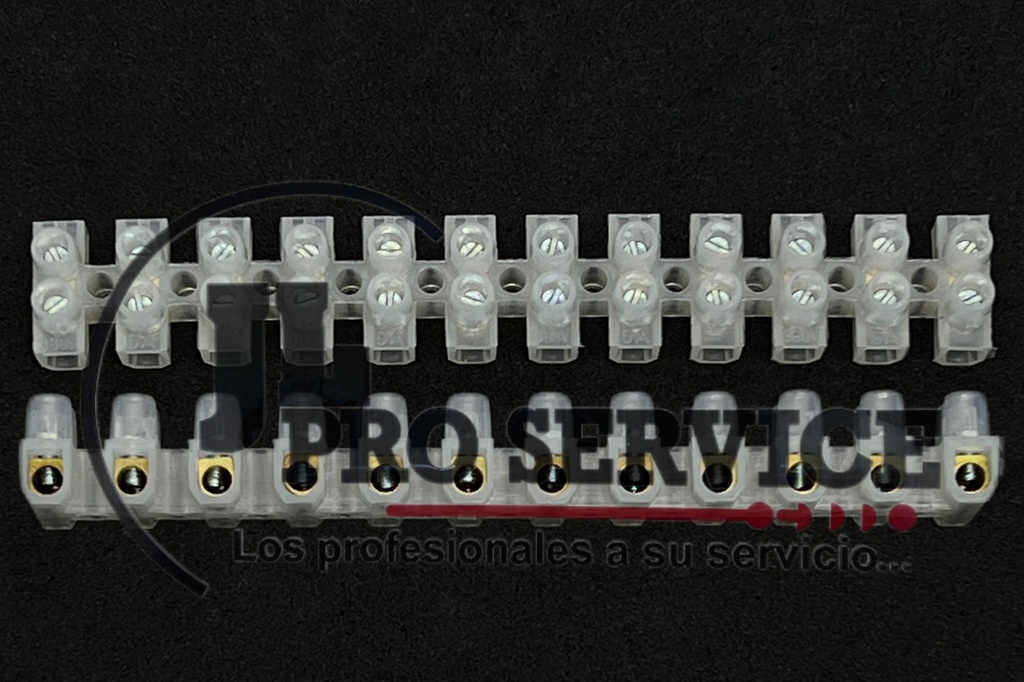 REGLETA PLASTICA 12 TERMINALES H-0512