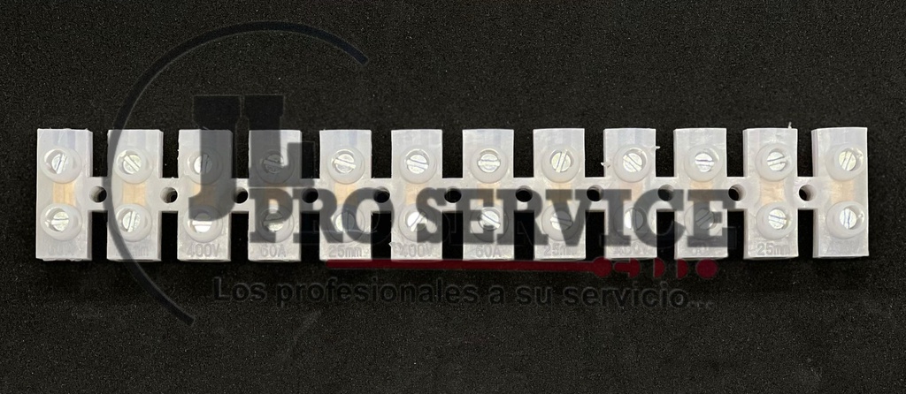 REGLETA PLASTICA 12 TERMINALES H-6012