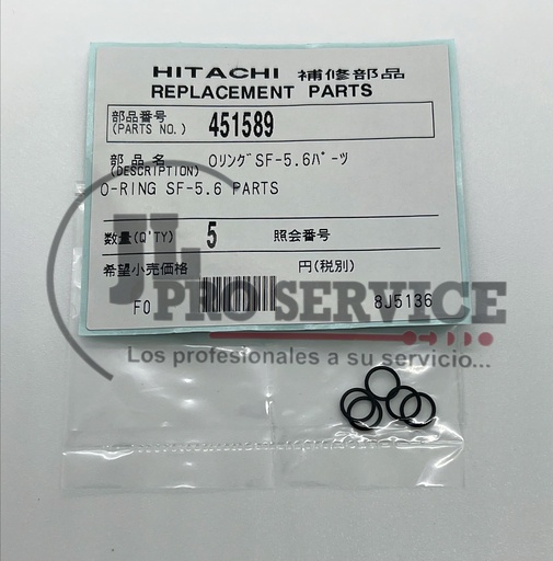 [451589] O-RING SF-5.6 PARTS HITACHI