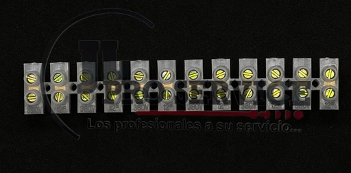 [H1512] REGLETA PLASTICA 12 TERMINALES H-1512