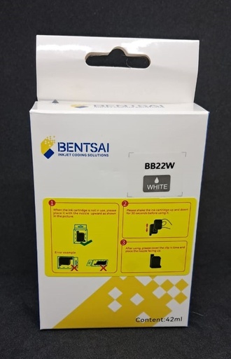 [BB22W] CARTUCHO TINTA BLANCA BENTSAI